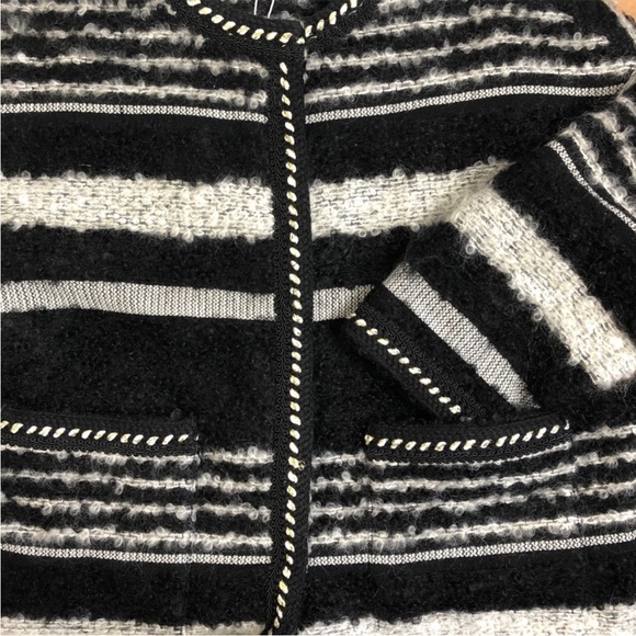 Mohair Wool Blend Cardigan Jacket Lightweight Luxury Chanel-like Shacket Medium - Picture 6 of 11